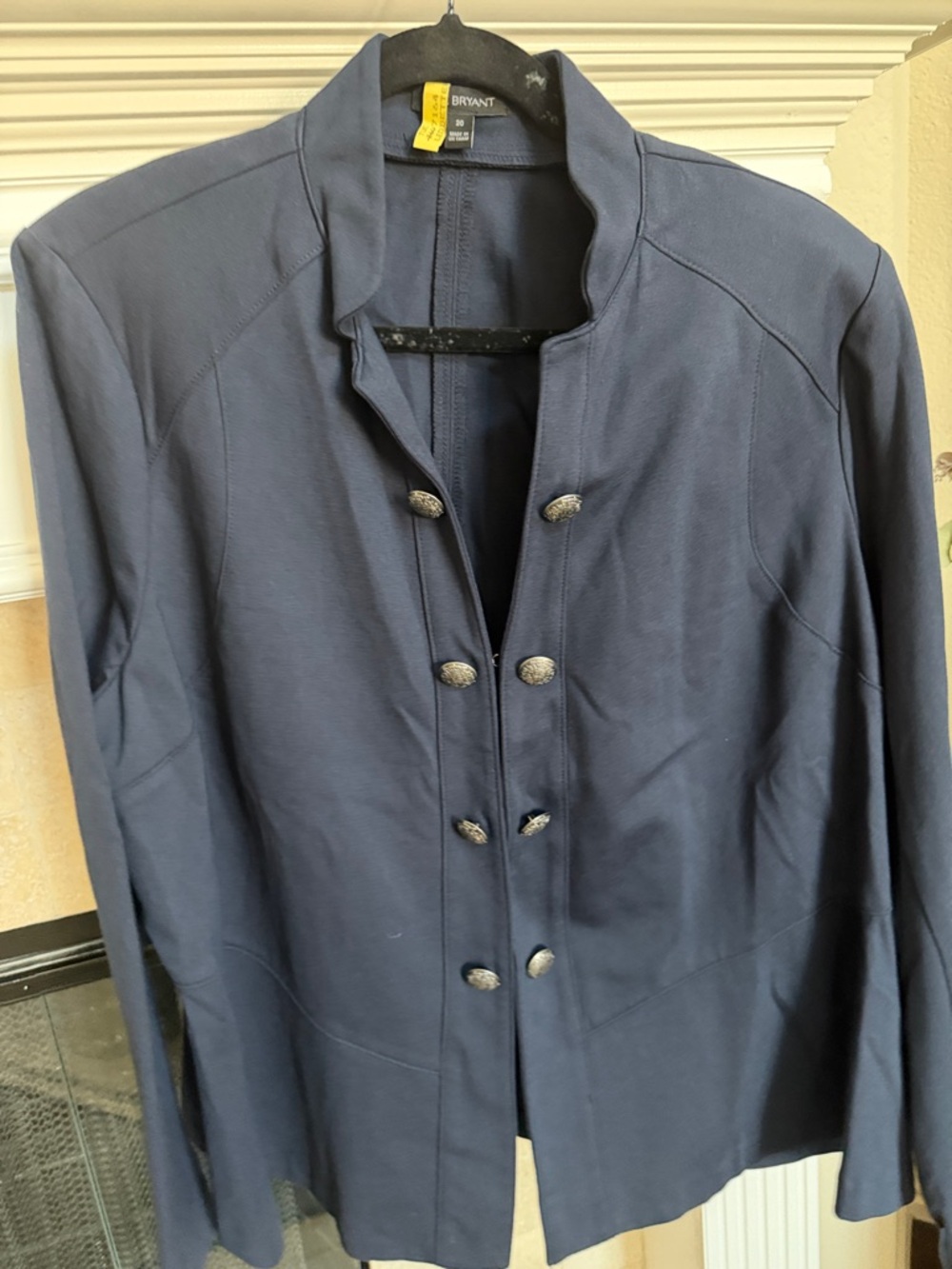Lane Bryant Navy Blue Military-Style Silver Buttons Blazer/ Jacket SZ 20